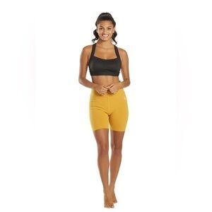 Free People Movement 'Blaze It' Biker/Yoga Shorts in Tumeric Compression Sz M/L